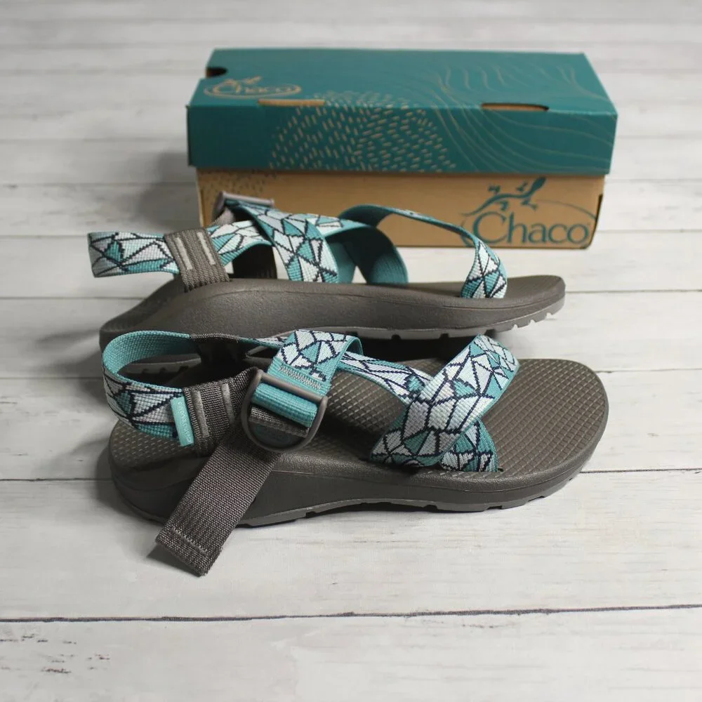 Chaco Women's Mega Z Cloud Sporty Sandals Size 9 Blue Gray